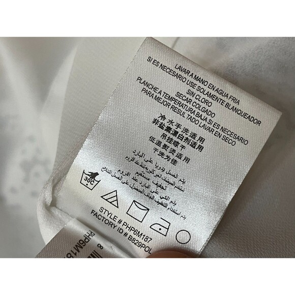 BCBGeneration Women's XS White Dress Polyester Shirt Mini Smocked Casual Outdoor - Picture 10 of 10